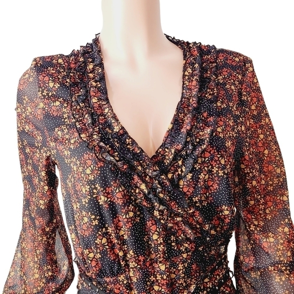 STEVIE May - Monarch Mini Wrap Around Dress Metal Studded Belt Size: L - Picture 6 of 16